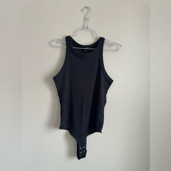 Dynamite Charcoal Ribbed Top - Picture 1 of 4